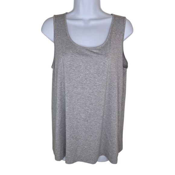 J. Jill Metallic Gray Rayon Tank Top Size Medium - Picture 1 of 5